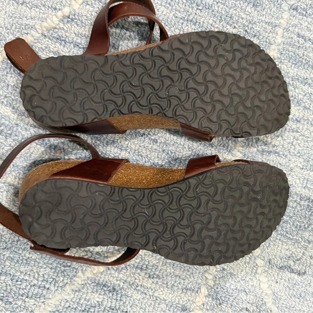 Papillio Brown Leather Sandals, size 8 - Picture 6 of 6